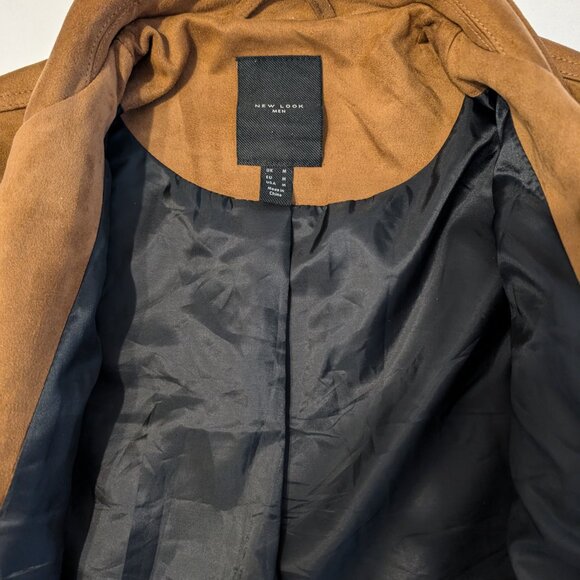 New Look Tan Suedette Trucker Jacket - Picture 2 of 5